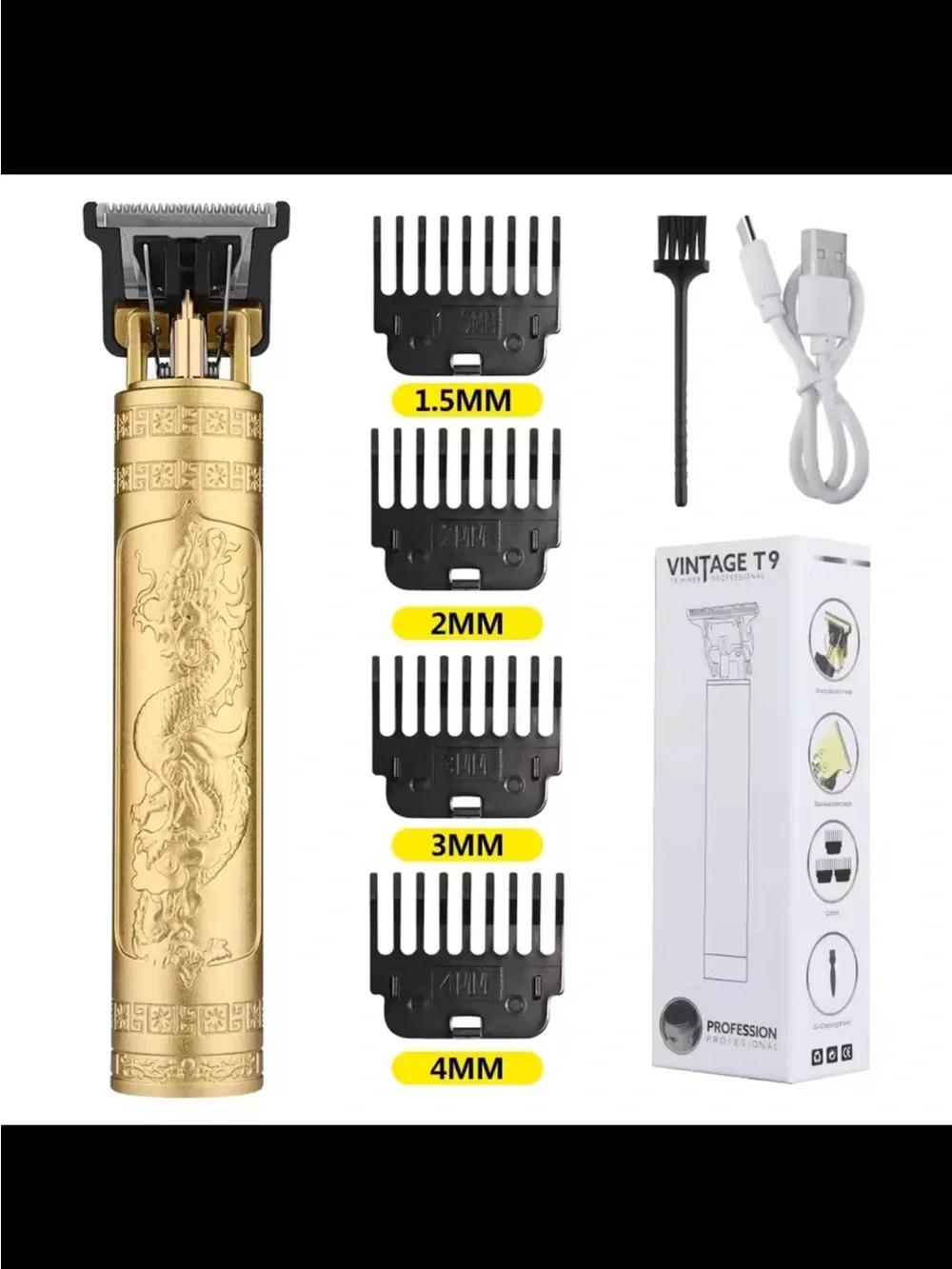 Vintage Gold T9 Hair Trimmer for Men
